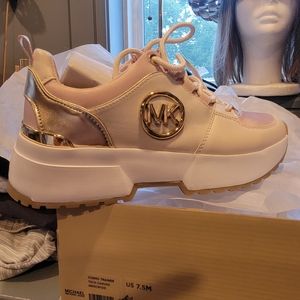 Michael kors pink tennis  shoes